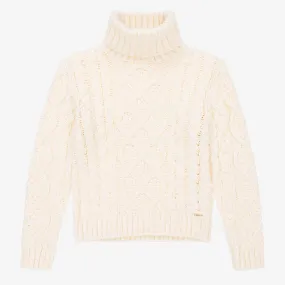 Teen Girls Ivory Cotton Sweater