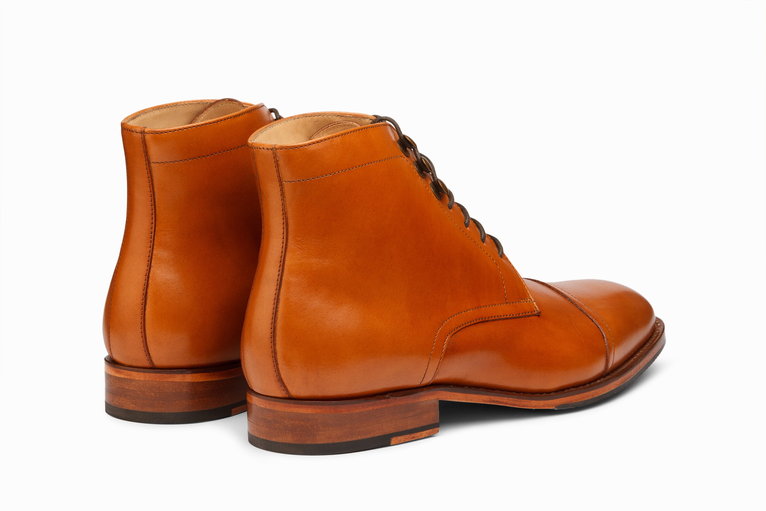 TOECAP DERBY BOOT - TAN