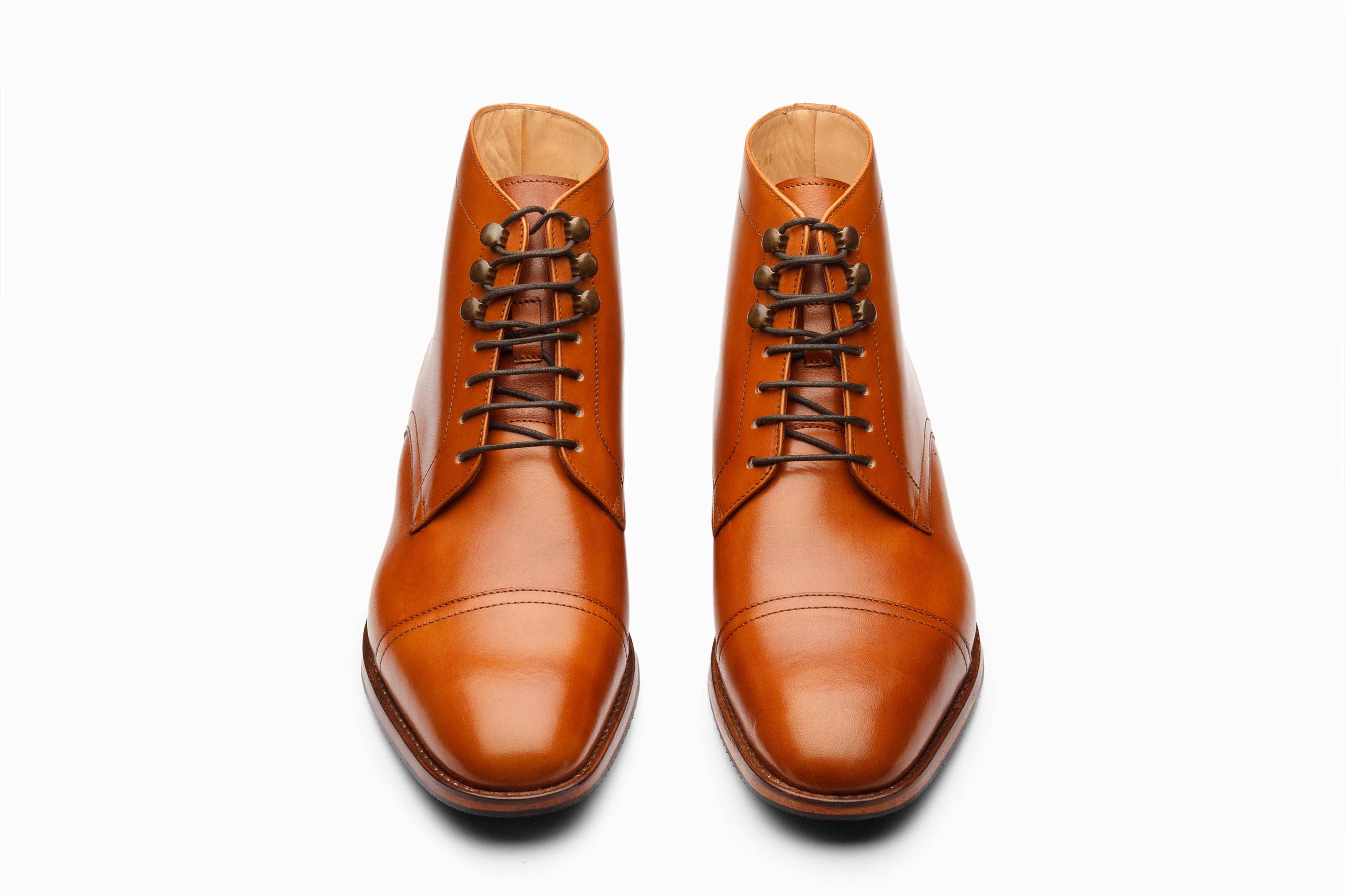 TOECAP DERBY BOOT - TAN