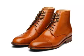 TOECAP DERBY BOOT - TAN