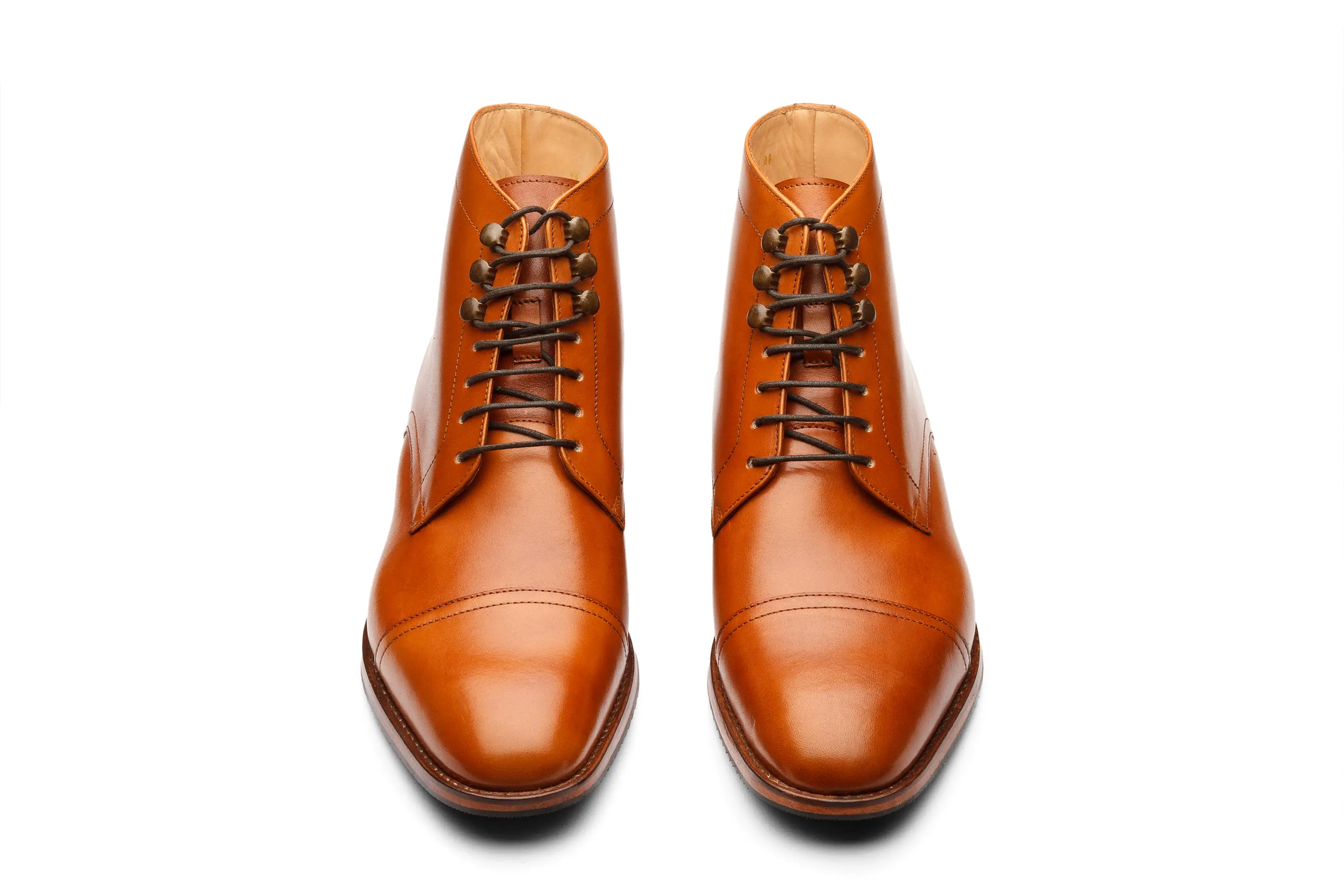 TOECAP DERBY BOOT - TAN