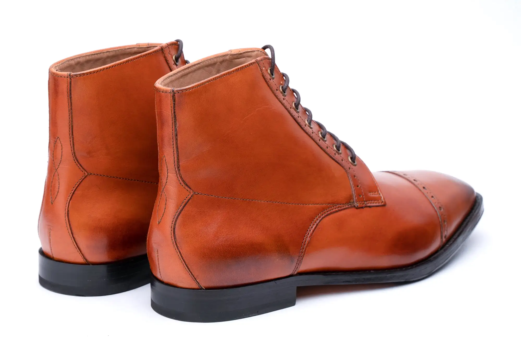 toecap Half  brogue Derby boot