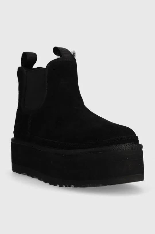 UGG suede chelsea boots W Neumel Platform Chelsea women's black color