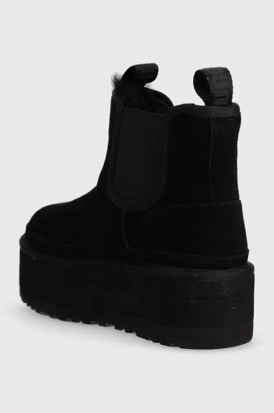 UGG suede chelsea boots W Neumel Platform Chelsea women's black color