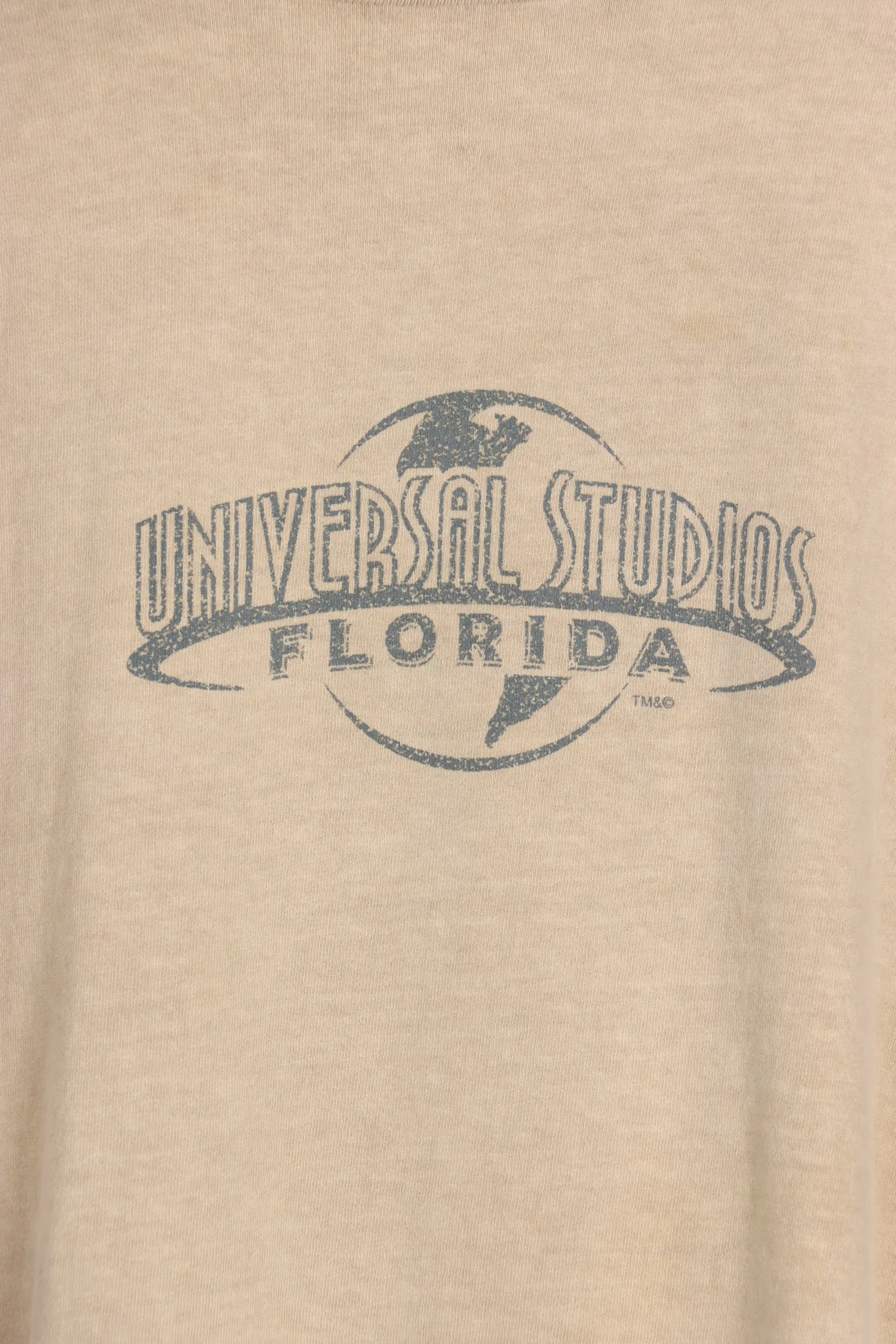 Universal Studios Florida USA Made Single Stitch Tan Tee USA Made (XL)