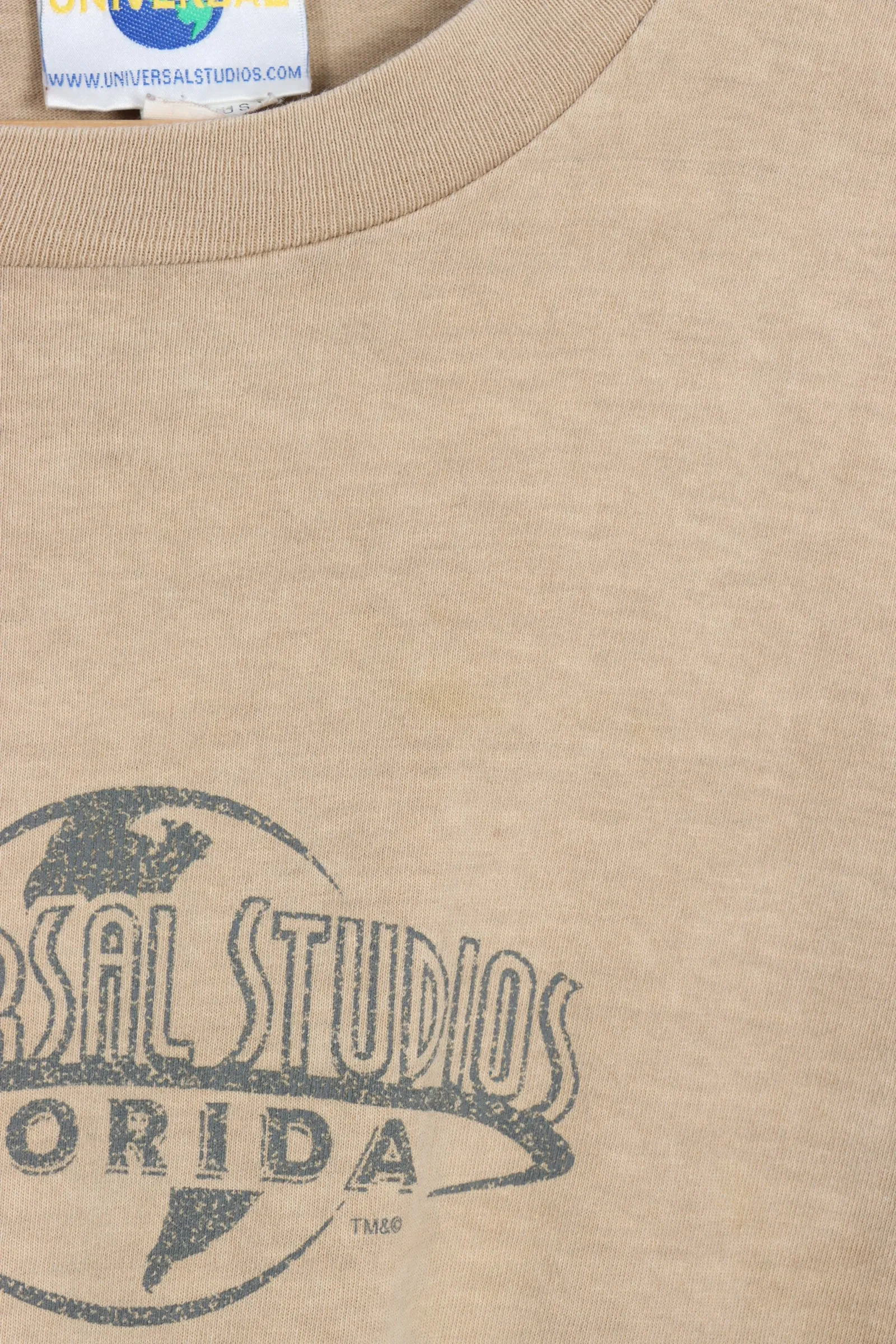 Universal Studios Florida USA Made Single Stitch Tan Tee USA Made (XL)