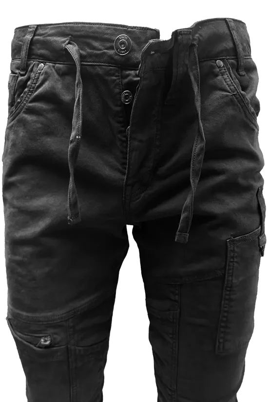 Vialli Vj23C001 Mens Ranger Cargo Pants Black