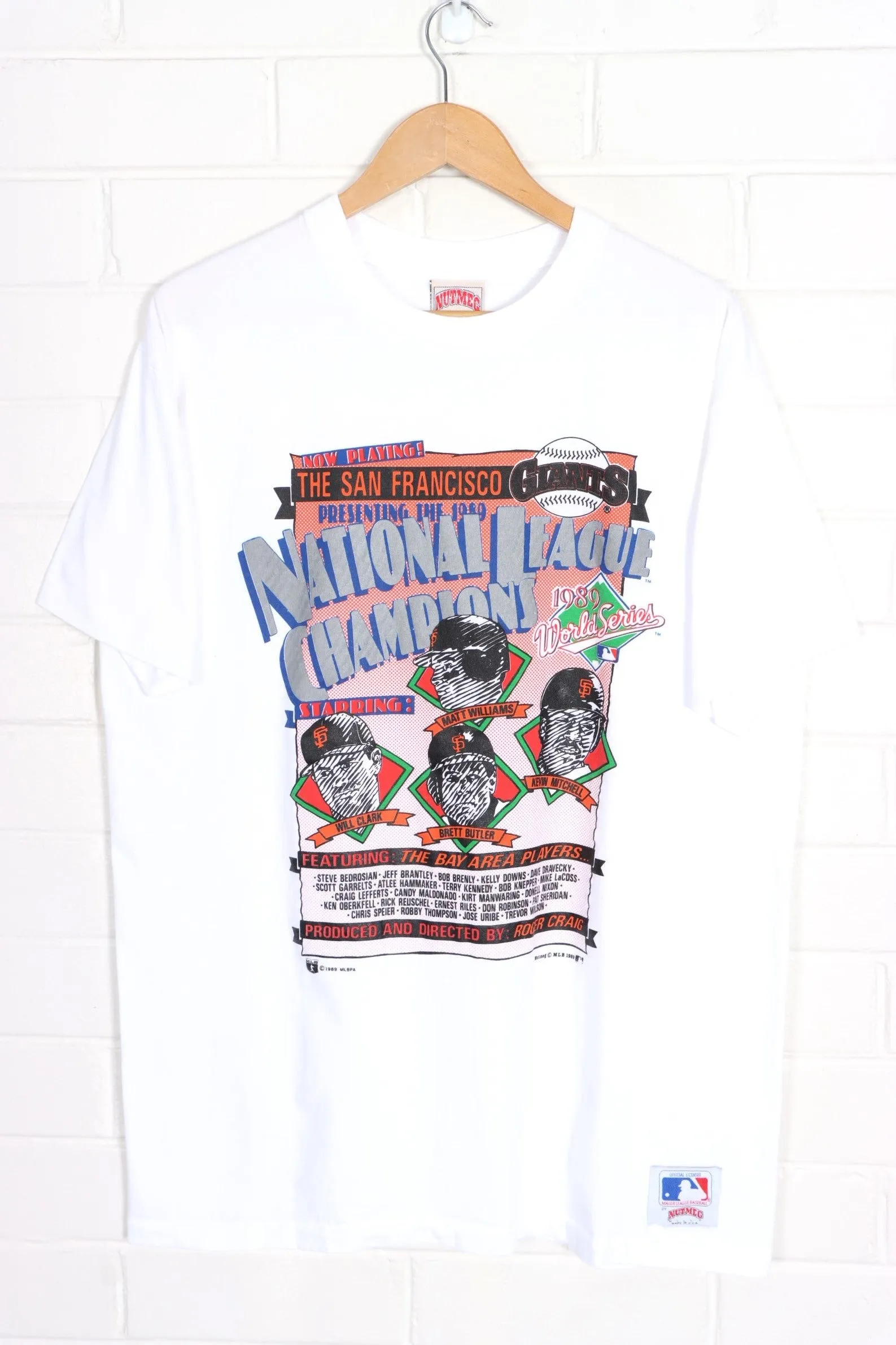 Vintage 1989 San Francisco Giants MLB Champions Single Stitch NUTMEG Tee (L)