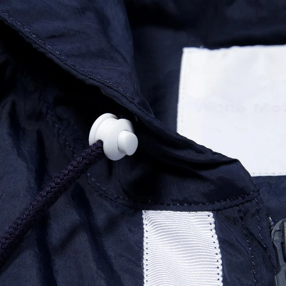 White Mountaineering Nylon Taffeta Hooded Coach Jacket Navy