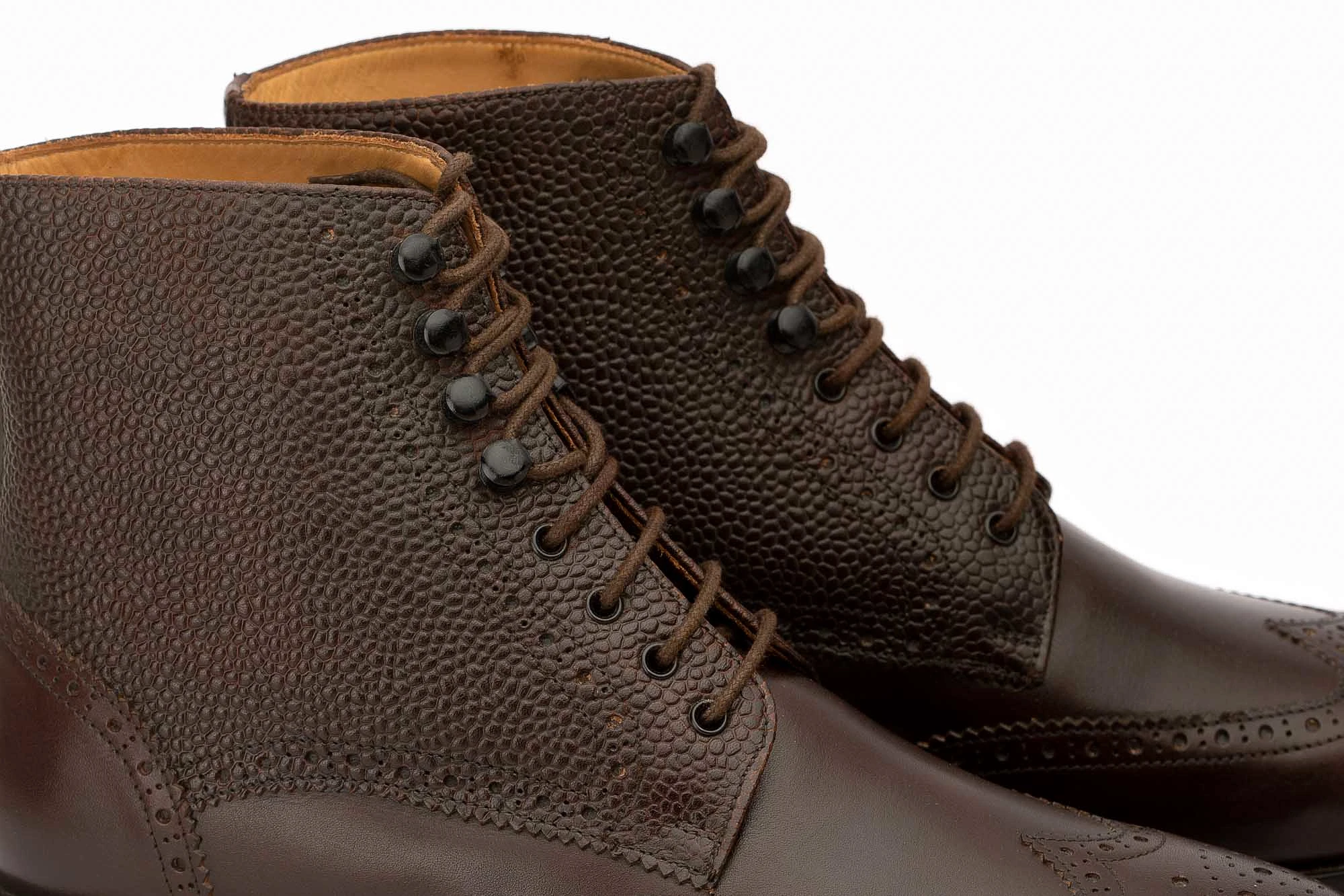 Wingcap Derby Boot With Pebble Grain Quarter