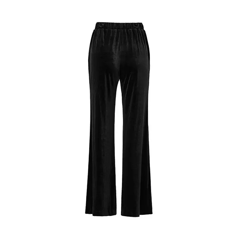 Women's Luxury Black Diamond Beaded Blazer High Waist Pants Set